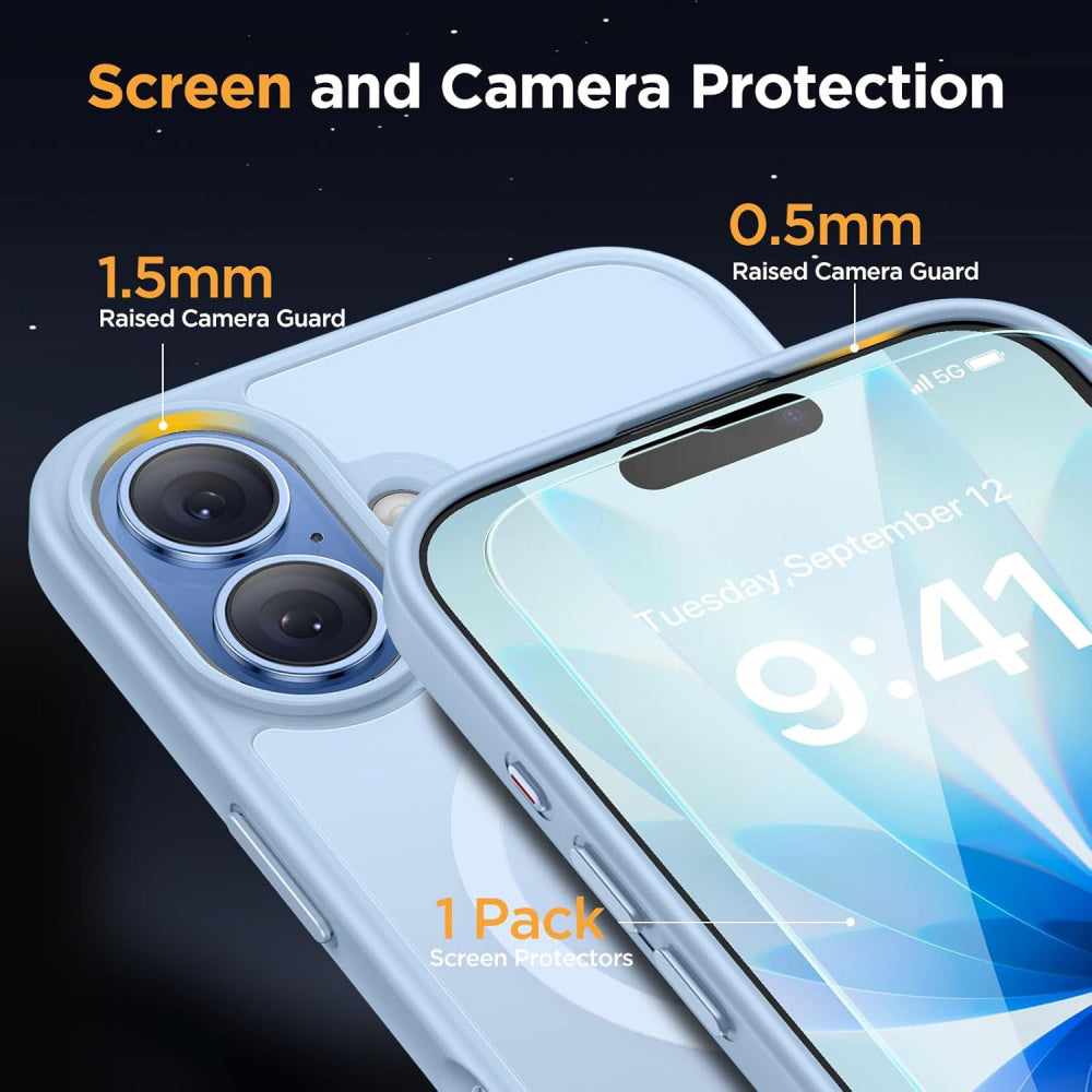 Ameigas Magnetic Translucent Matte Protective Phone Case