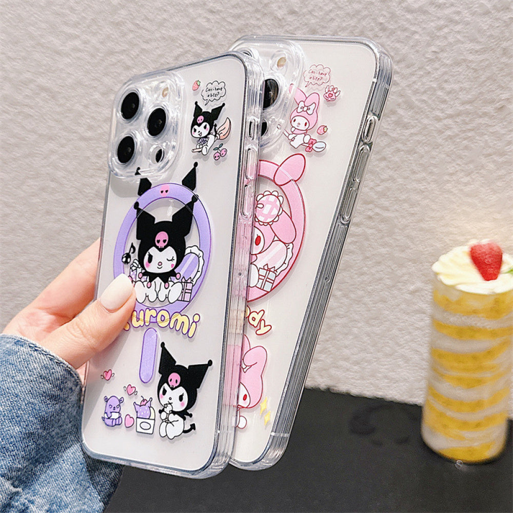 Ameigas Sanrio Kuromi Magnetic Phone Case for iPhone