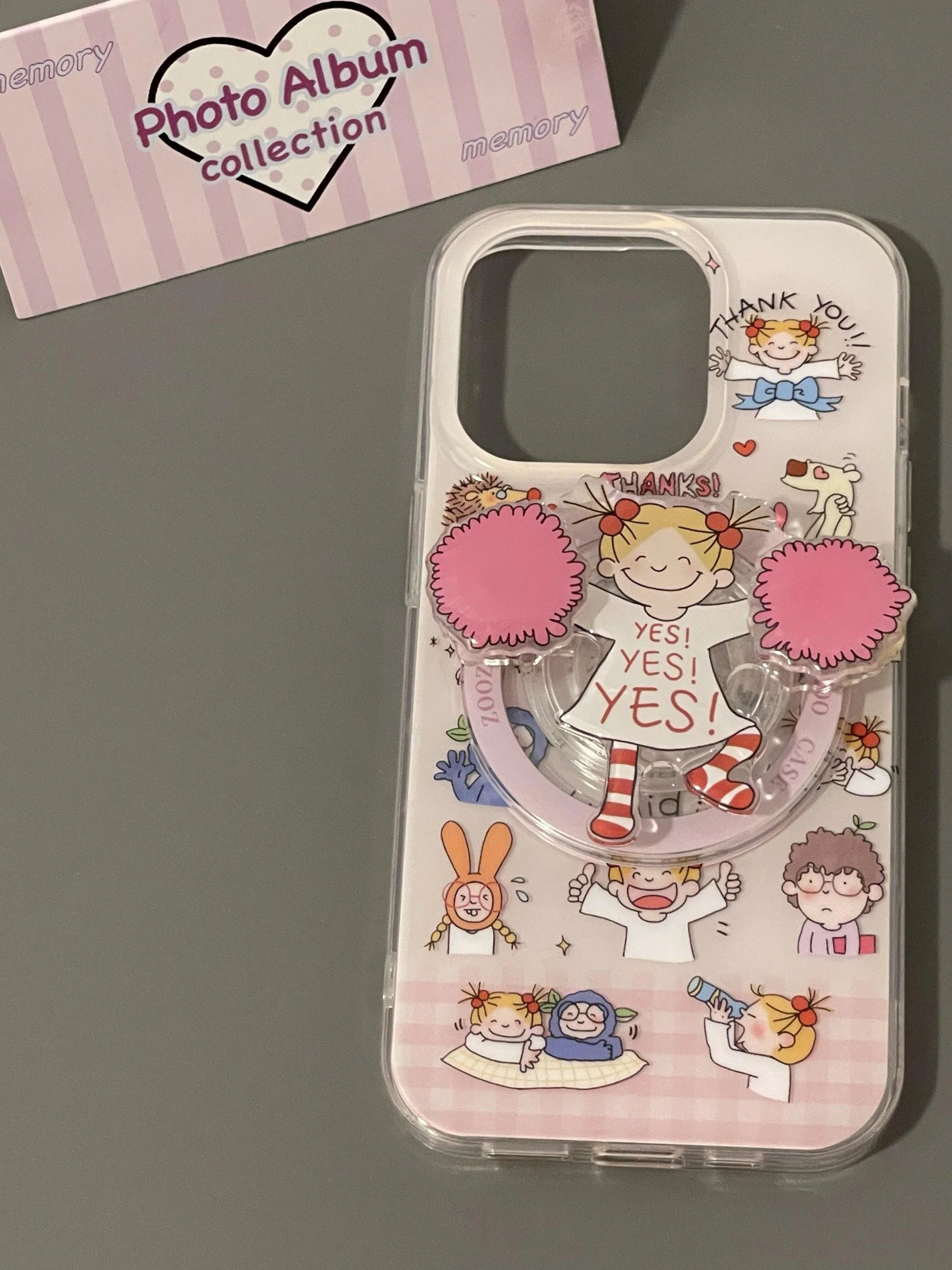 Ameigas Cheerleader Girl Magnetic Stand Dual-Layer Phone Case - Ameigas