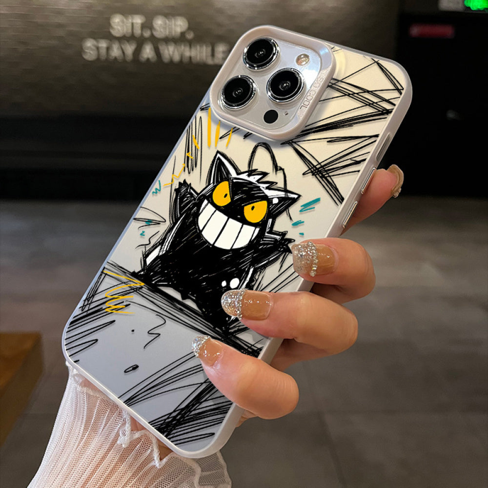 Ameigas Line Art Duck Cartoon Phone Case Soft Shockproof Cover