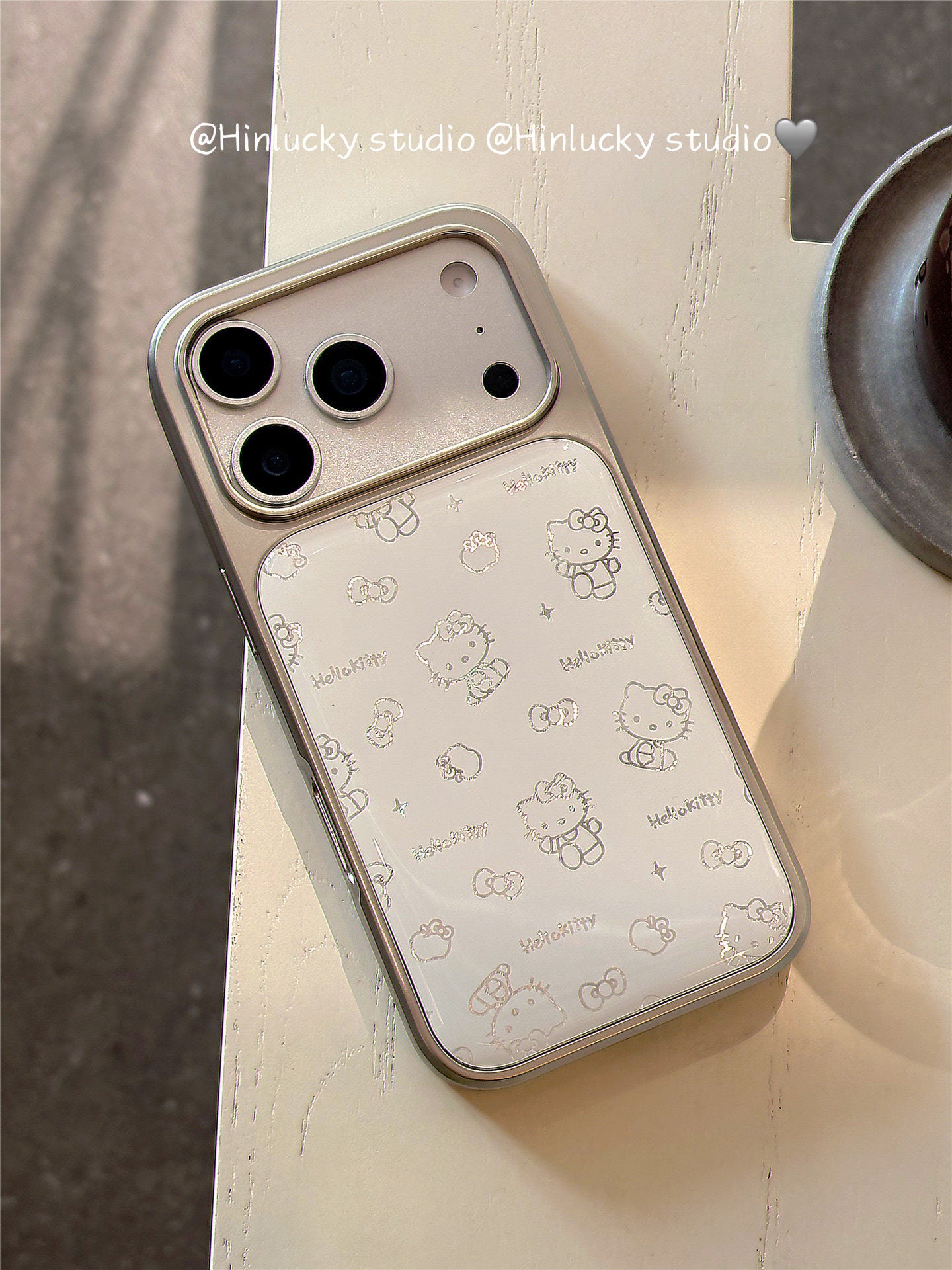 Ameigas Ins Cute Cartoon Cat Electroplated Phone Case