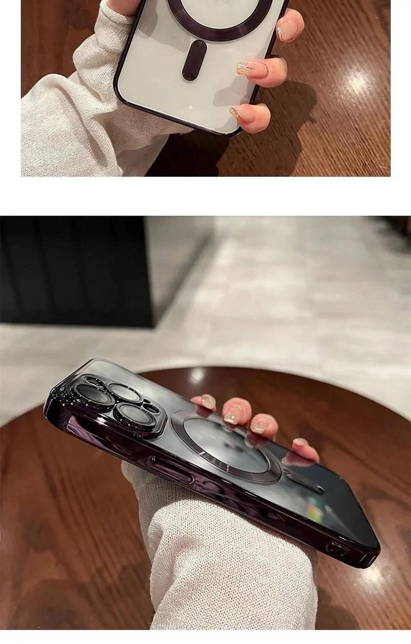 Ameigas Luxury Magnetic Glitter Transparent Protective Case