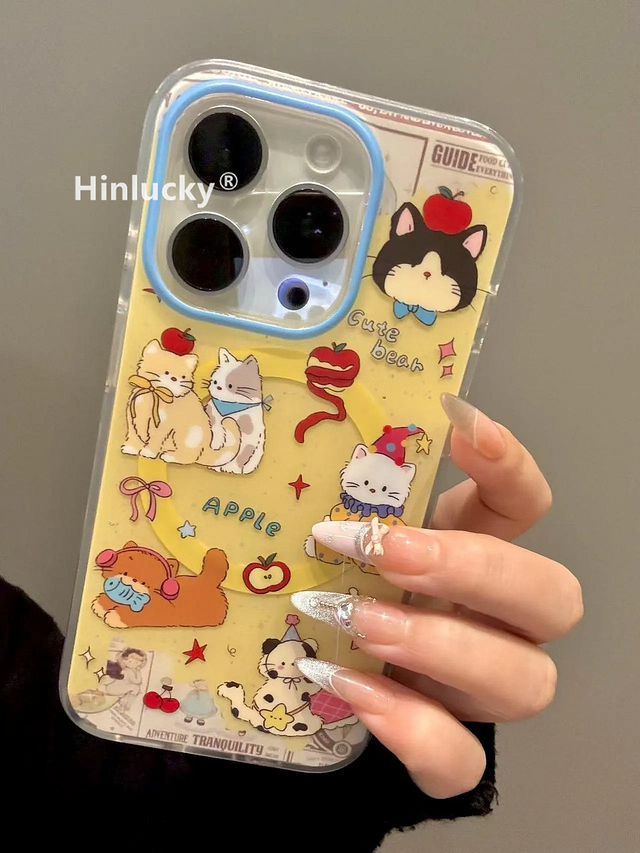 Ameigas Peek-a-Boo Kitty Case - Interactive Wobble Cat MagSafe Cover with Stand