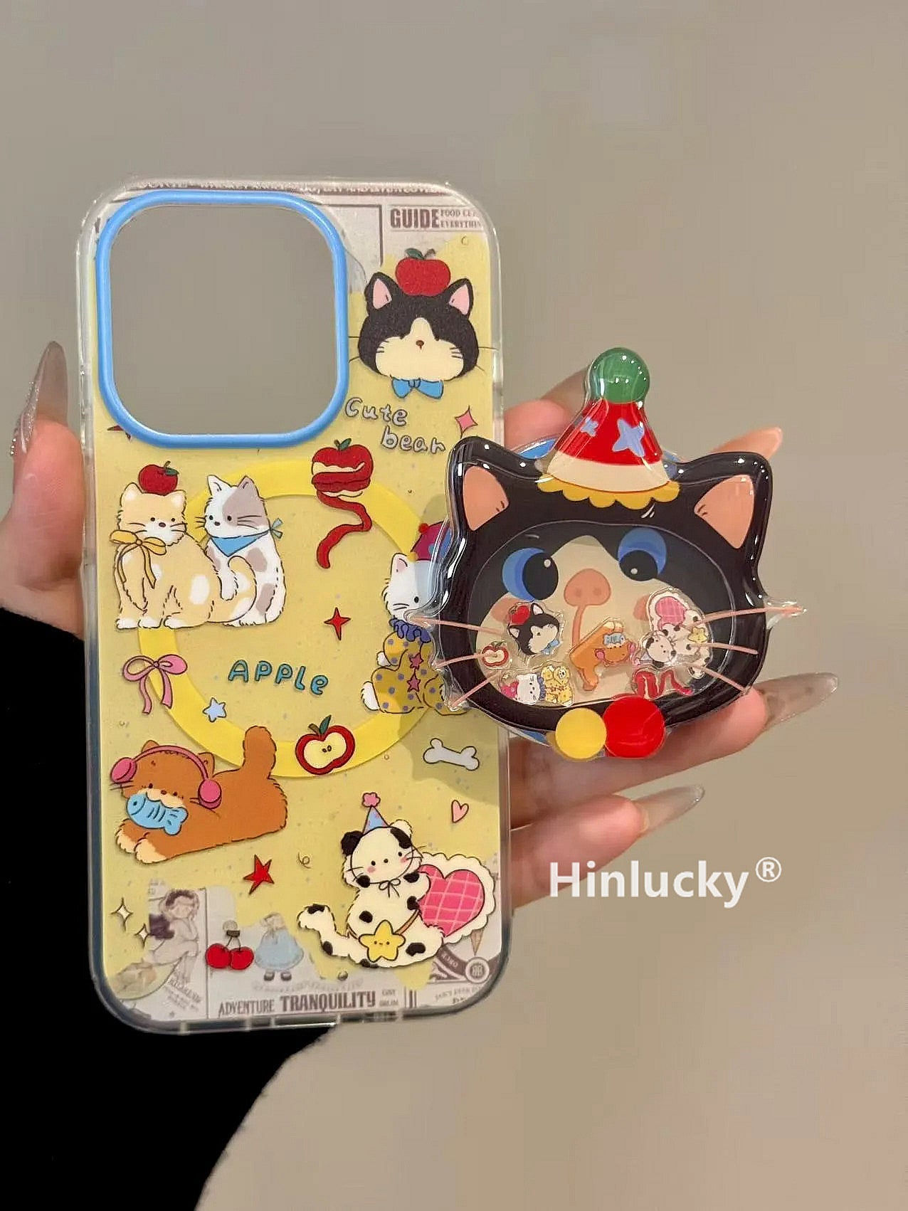 Ameigas Peek-a-Boo Kitty Case - Interactive Wobble Cat MagSafe Cover with Stand