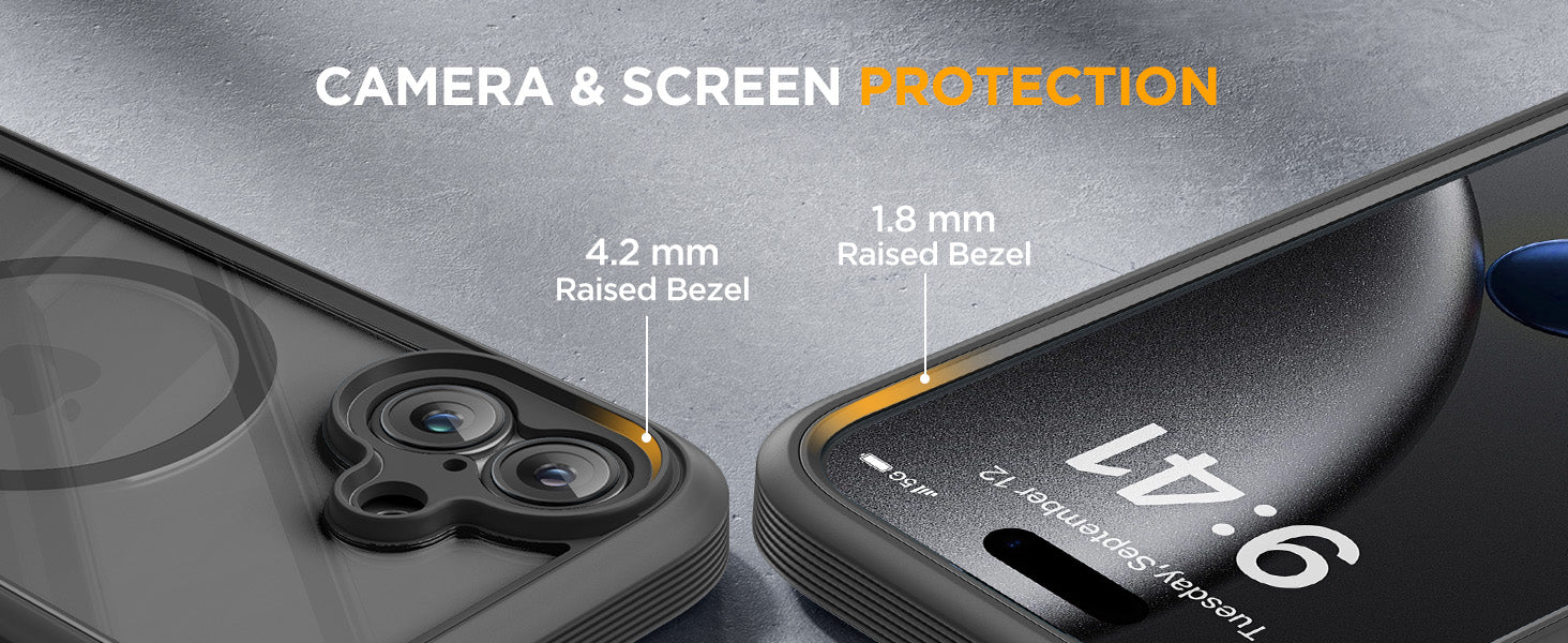 Ameigas Full-Body Magnetic Bumper Case with Built-in Glass Protection