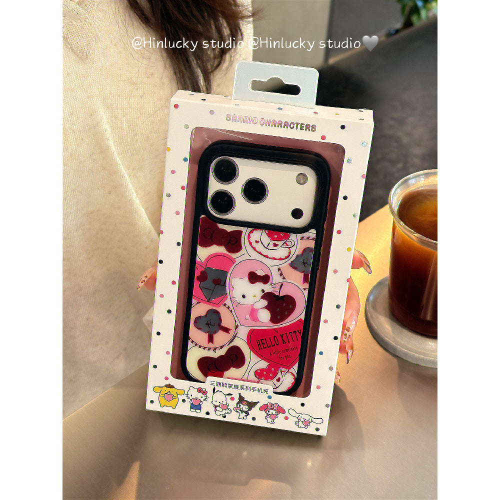 Ameigas Sanrio Heart Gold-Plated Magnetic Protective Phone Case