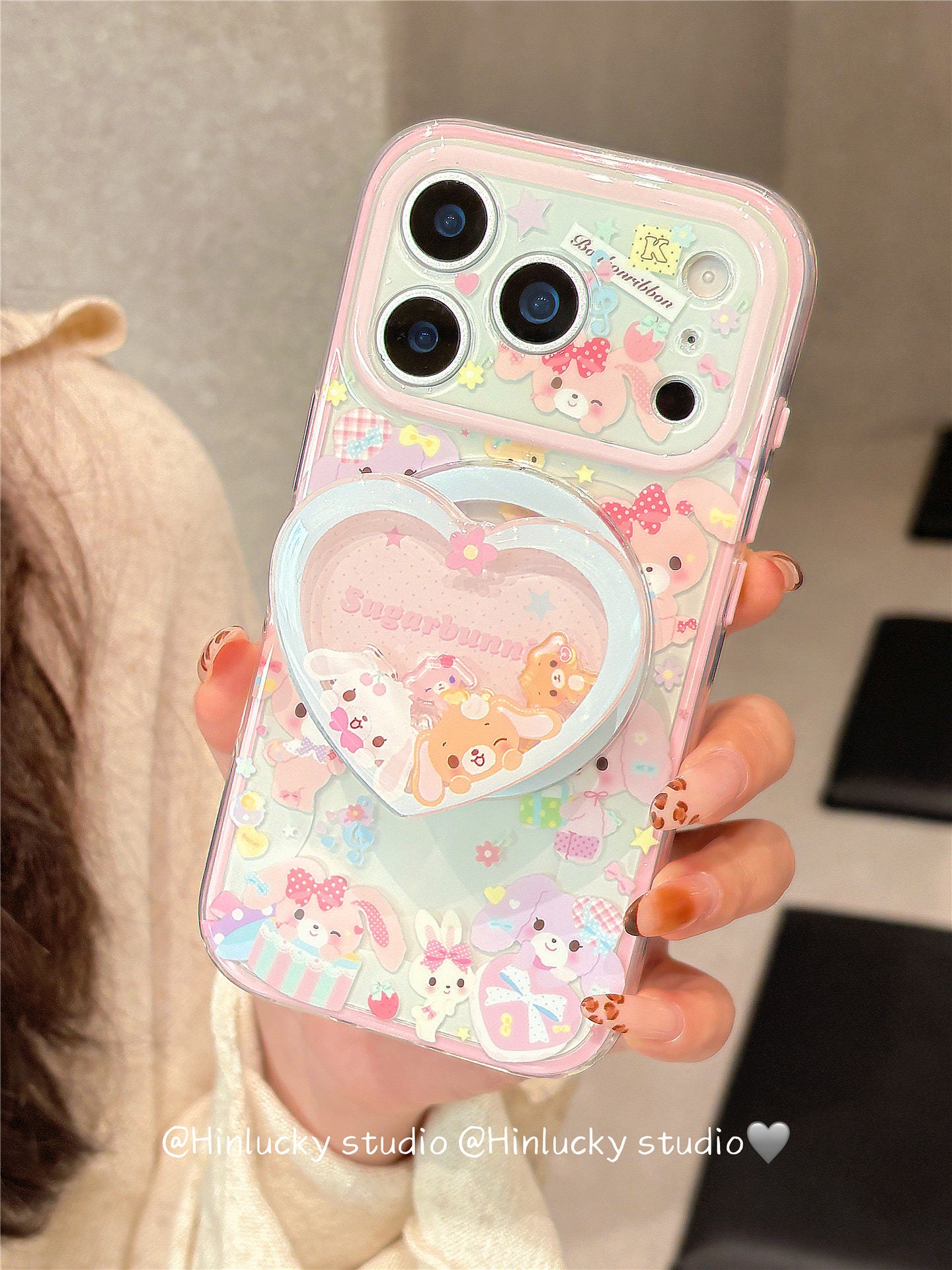 Ameigas Sweetheart Bunny Case - Dessert Love Rabbit MagSafe Stand Cover