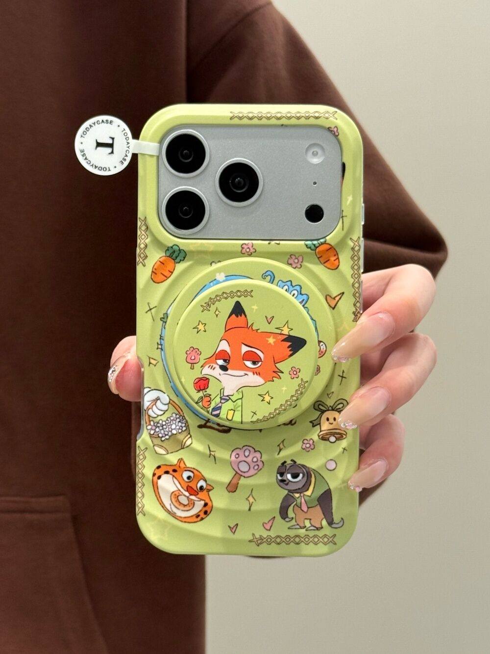 Ameigas Zootopia Partner Case - Judy Hopps & Nick Wilde Duo Design with 2-in-1 Magnetic Stand