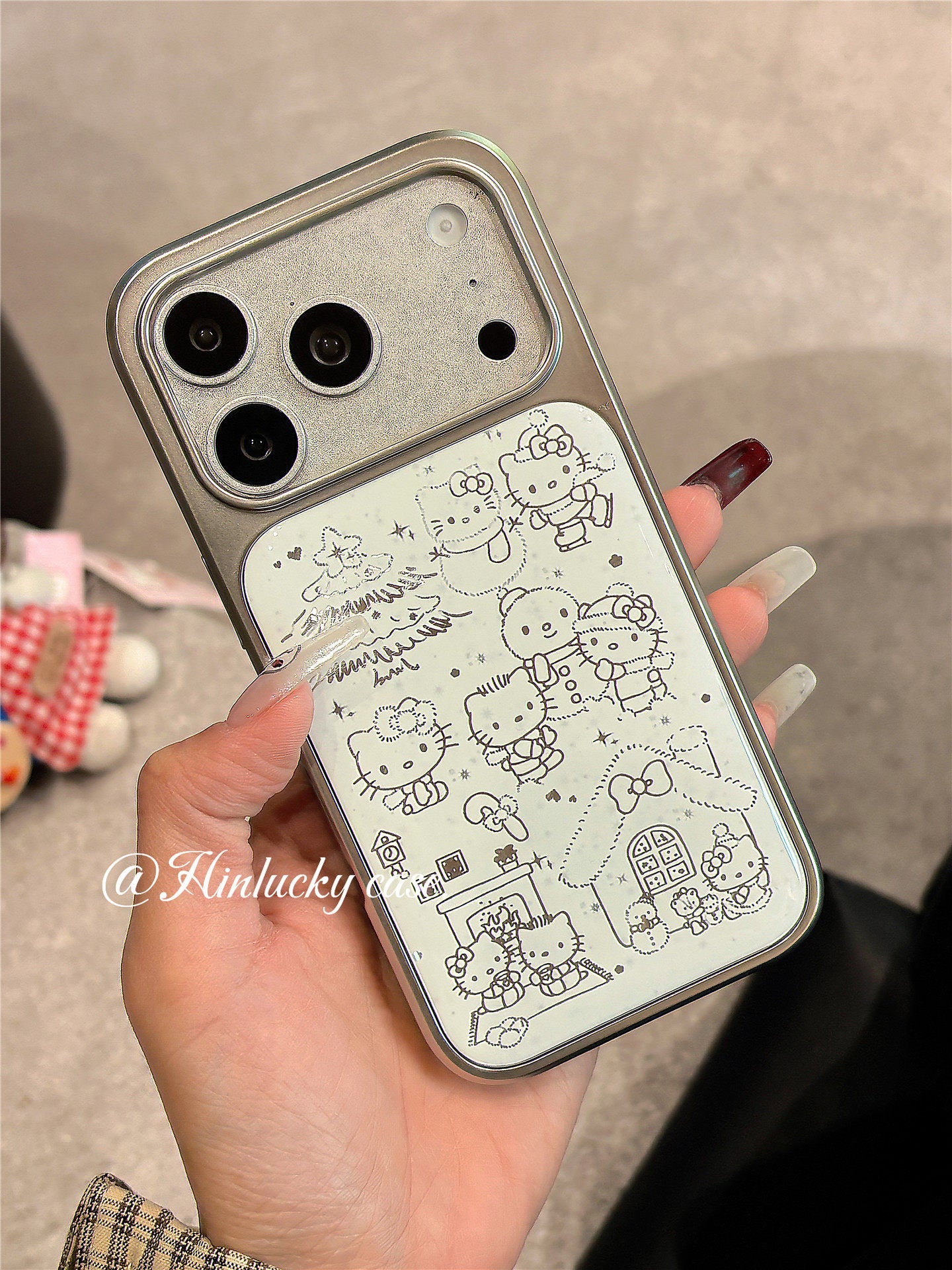 Ameigas Frosty Tale Case - Sparkling Snowman Kitty Electroplated Cover