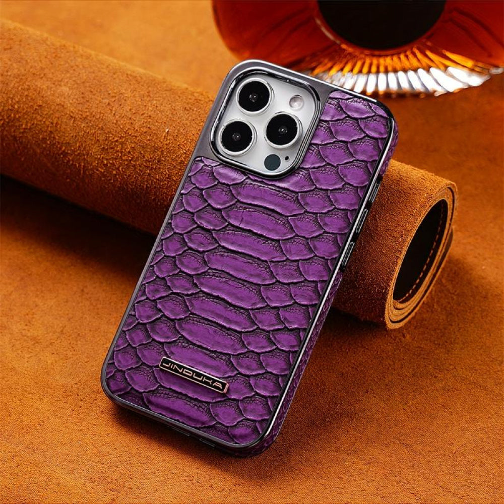 Ameigas Vegan Faux Leather Snake Skin Protective Phone Case