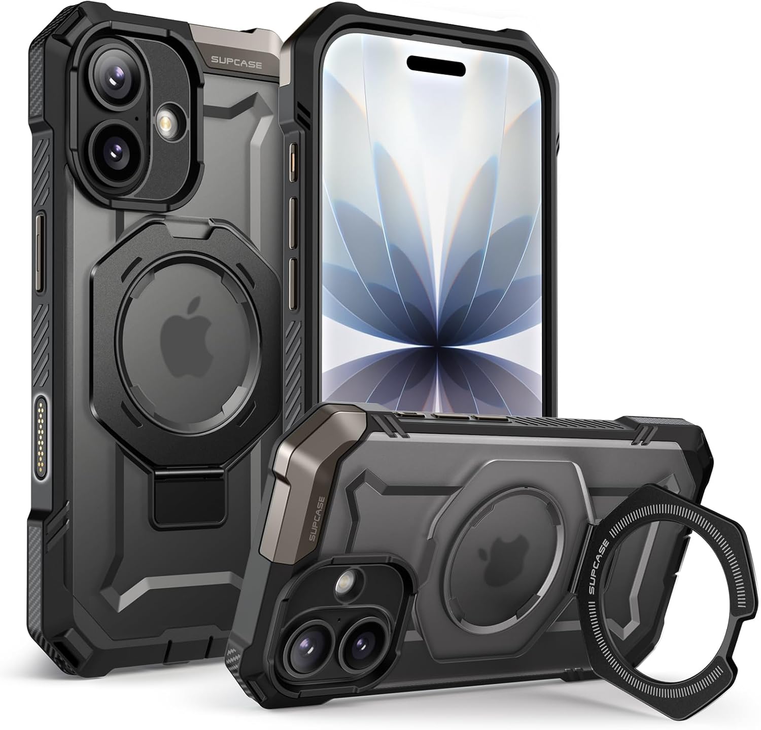 Ameigas Rugged Magnetic Phone Case with Kickstand & Camera Cover