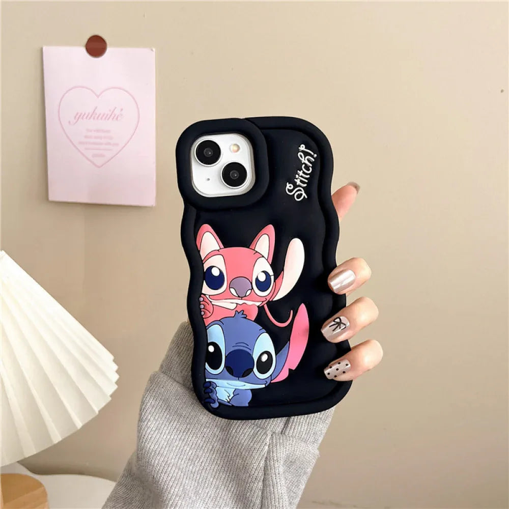 Ameigas 3D Cartoon Stitch Shockproof Phone Case for iPhone - Ameigas