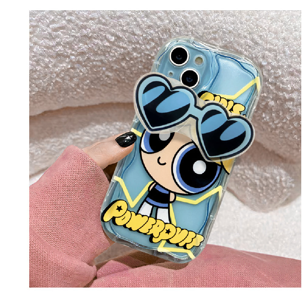 Ameigas Powerpuff Girls Silicone Case with Sunglasses Stand