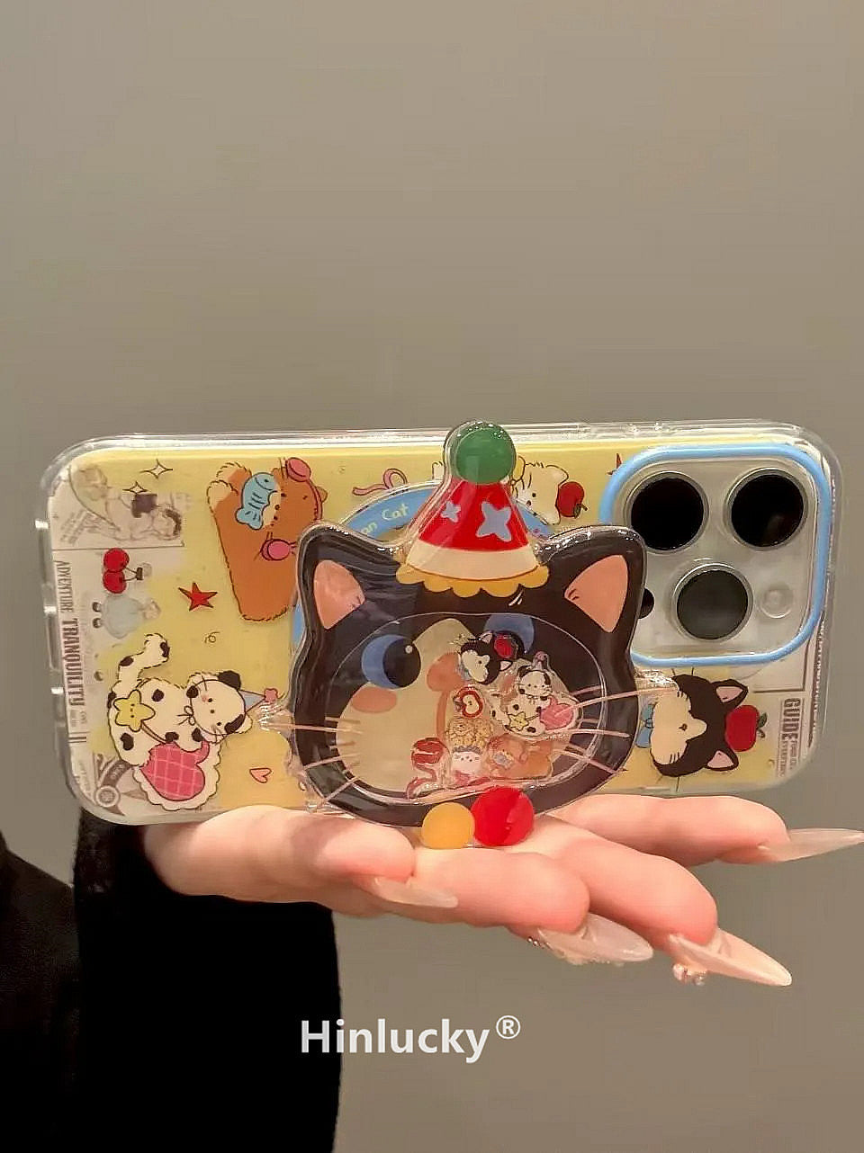 Ameigas Peek-a-Boo Kitty Case - Interactive Wobble Cat MagSafe Cover with Stand