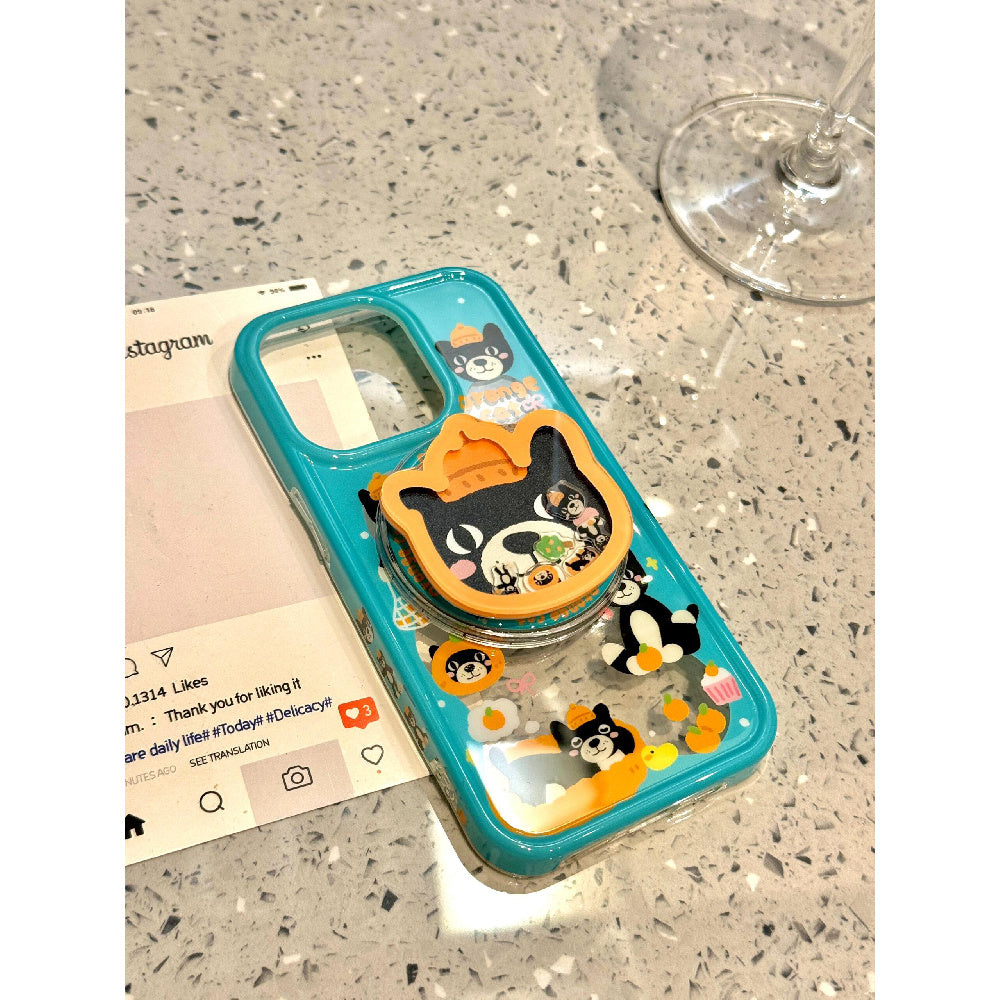 Ameigas Lucky Cat Wobble Case - Cute Cartoon Cat with Magnetic Bounce & Stand Function
