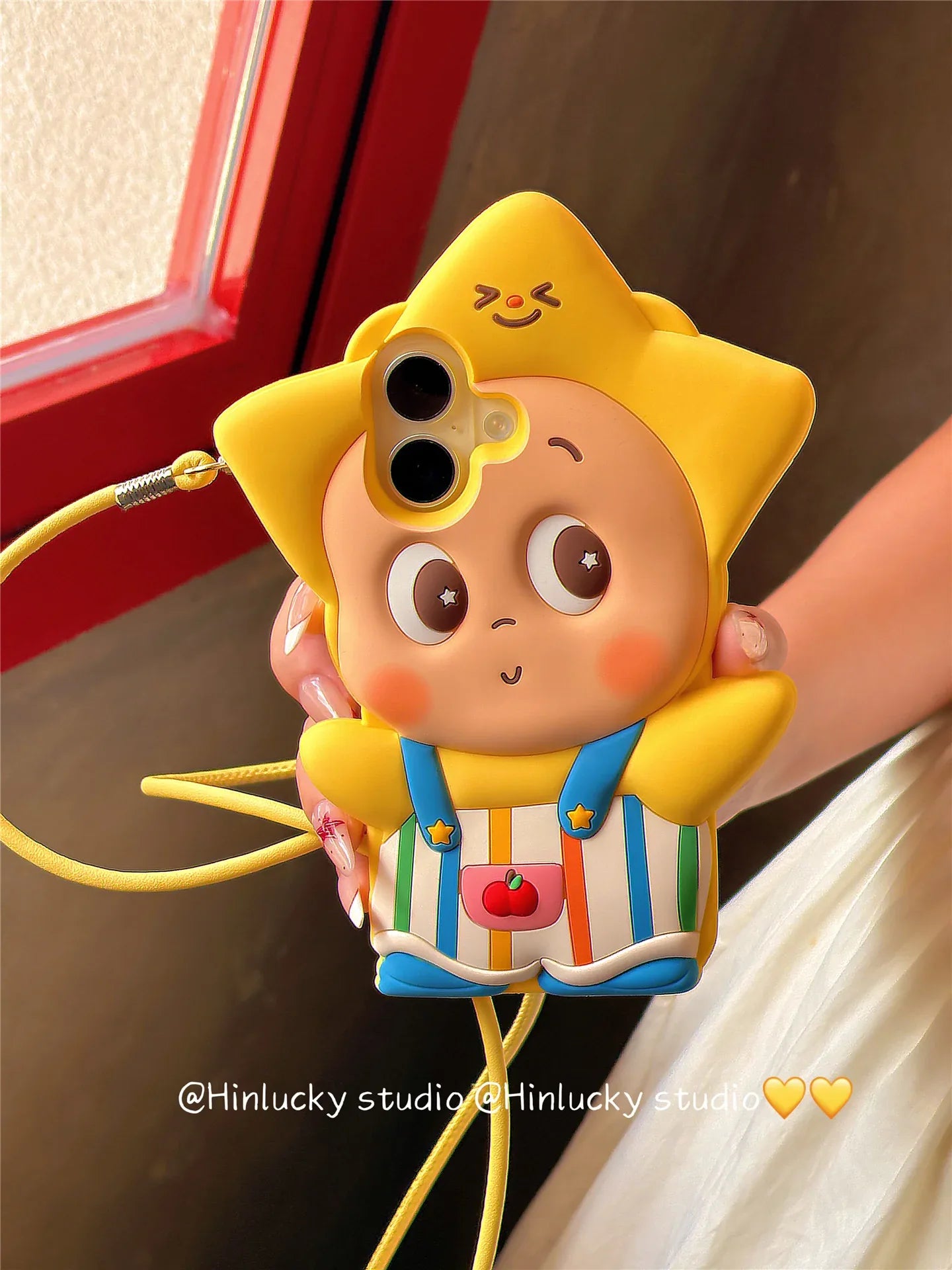 Ameigas Cartoon Striped Star Buddy Case with Crossbody Strap - Ameigas