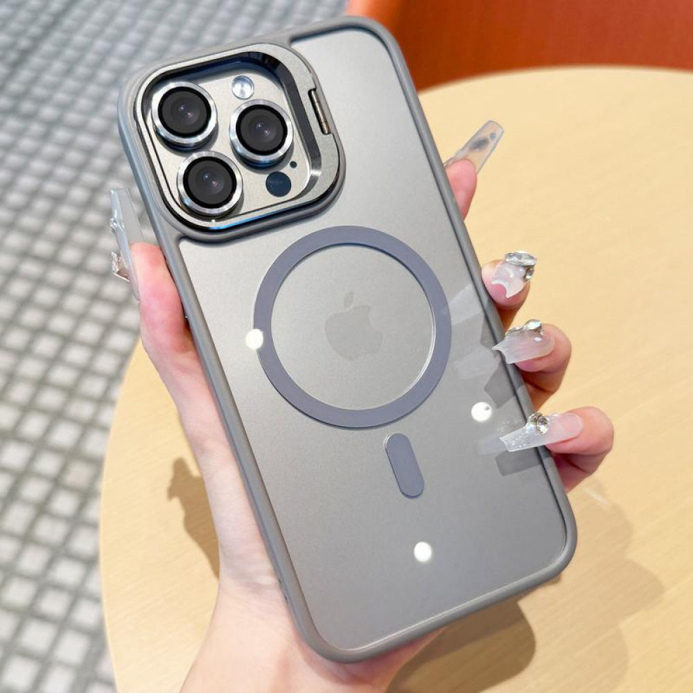Ameigas Shockproof MagSafe Phone Case with Camera Stand & Lens Protection