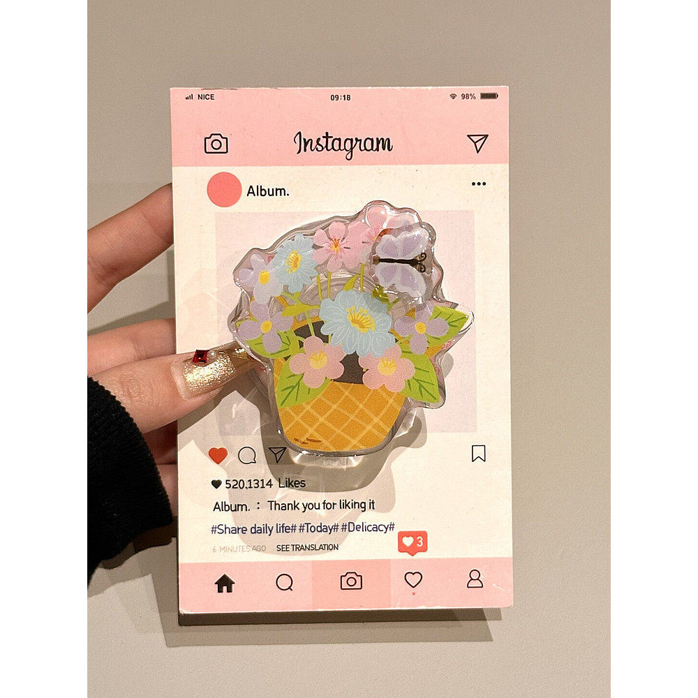 Ameigas Spring Bloom Basket Case - Spinning Floral Arrangement & Magnetic Stand Cover