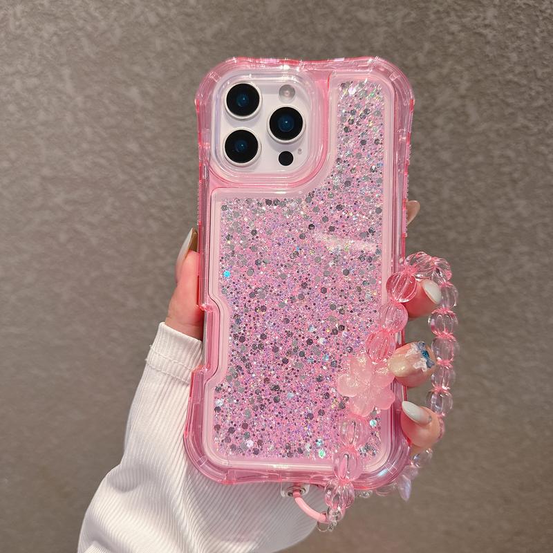 Ameigas Glitter MagSafe Bracelet Anti-Fall Phone Case