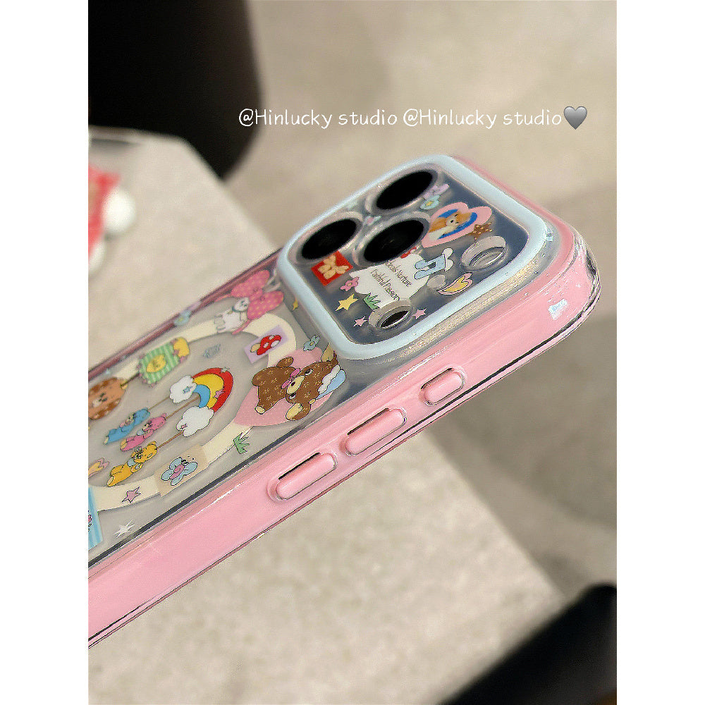 Ameigas Playful Pup Deco Case - Mix & Match Puppy Stickers with MagSafe Stand