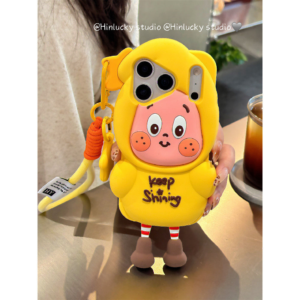 Ameigas Star Boy Pop-Out Case - 3D Cartoon Character with Detachable Strap & Full Guard