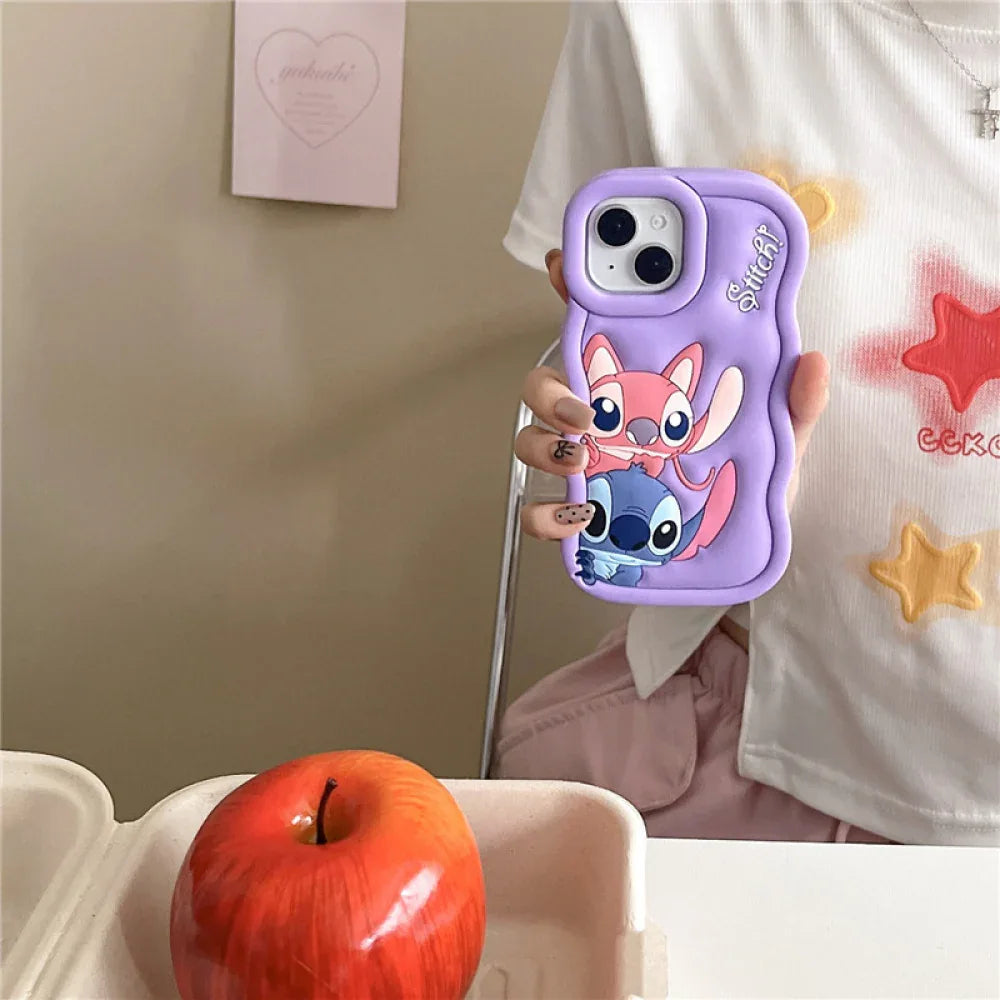 Ameigas 3D Cartoon Stitch Shockproof Phone Case for iPhone - Ameigas