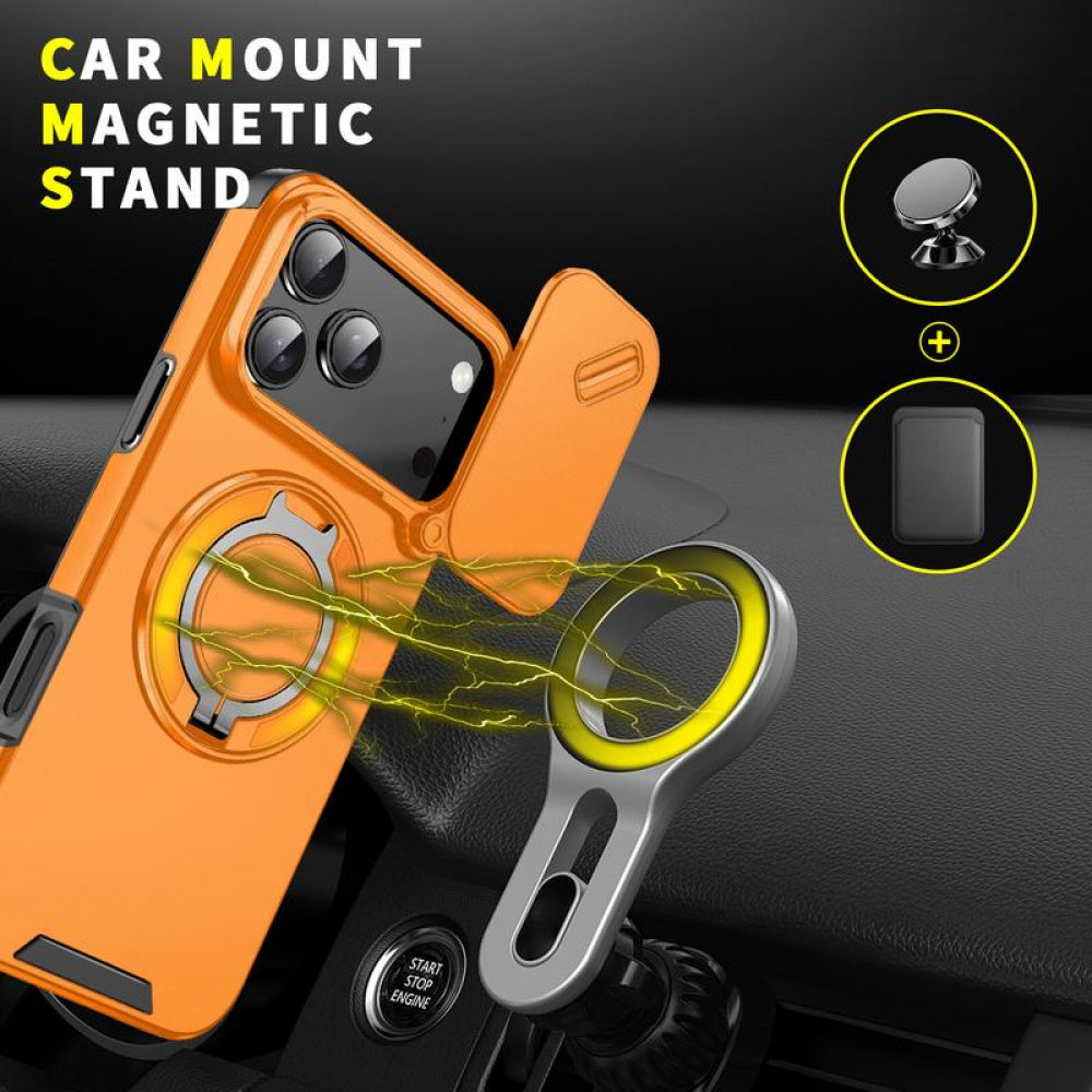 Ameigas Ring Stand Protective Phone Case with Camera Guard