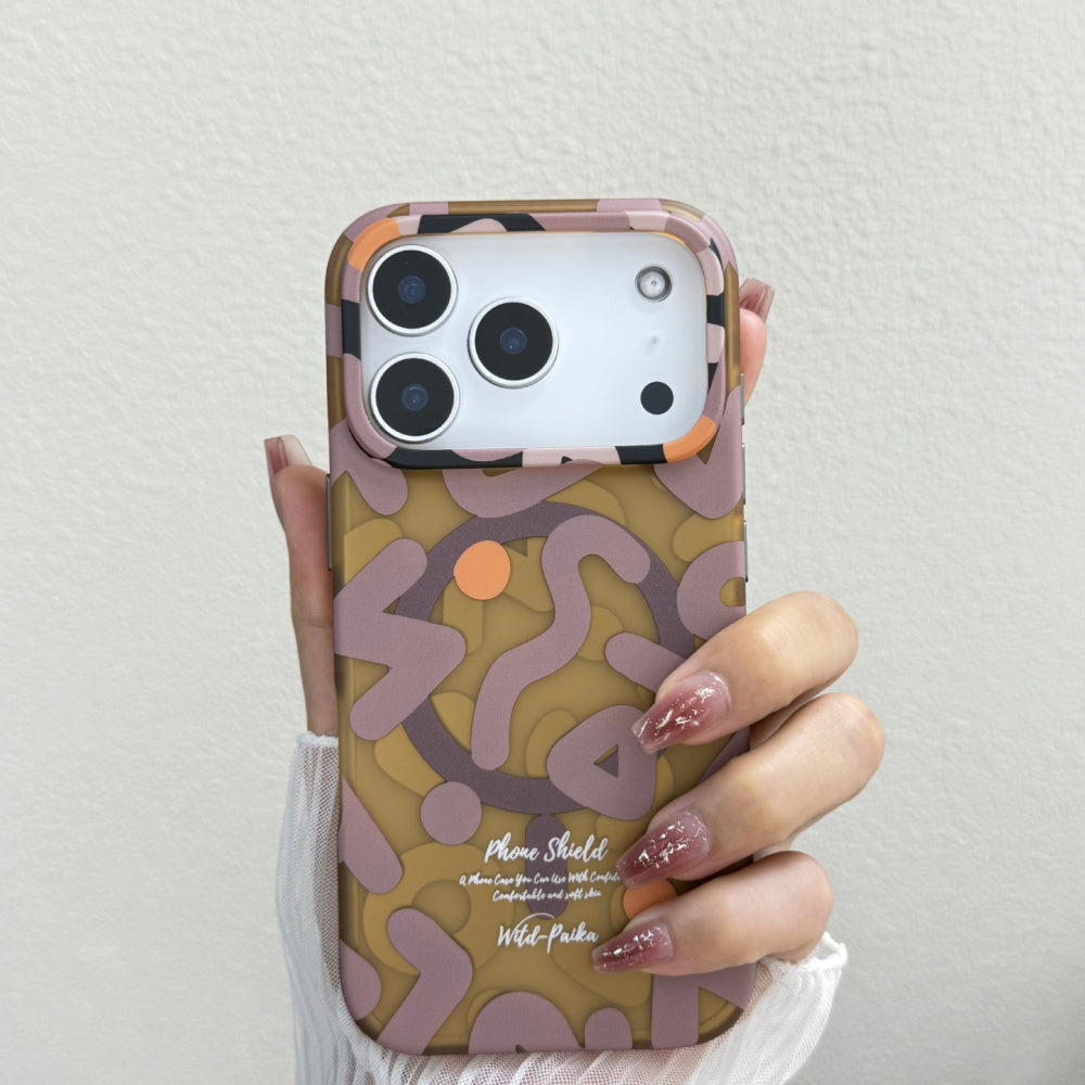 Ameigas Graffiti Matte Magnetic Full-Cover Protective Phone Case