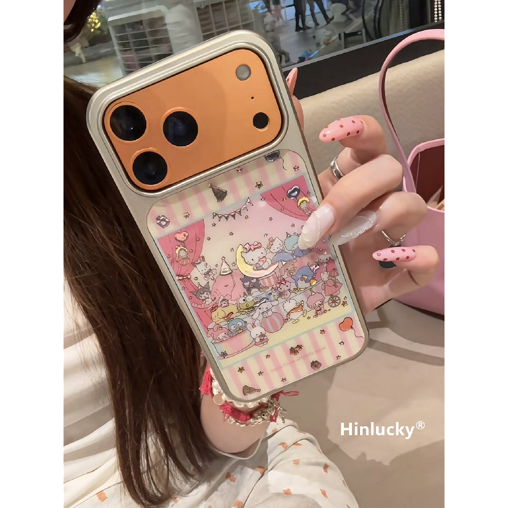 Ameigas Pink Stripe Electroplated Protective Phone Case