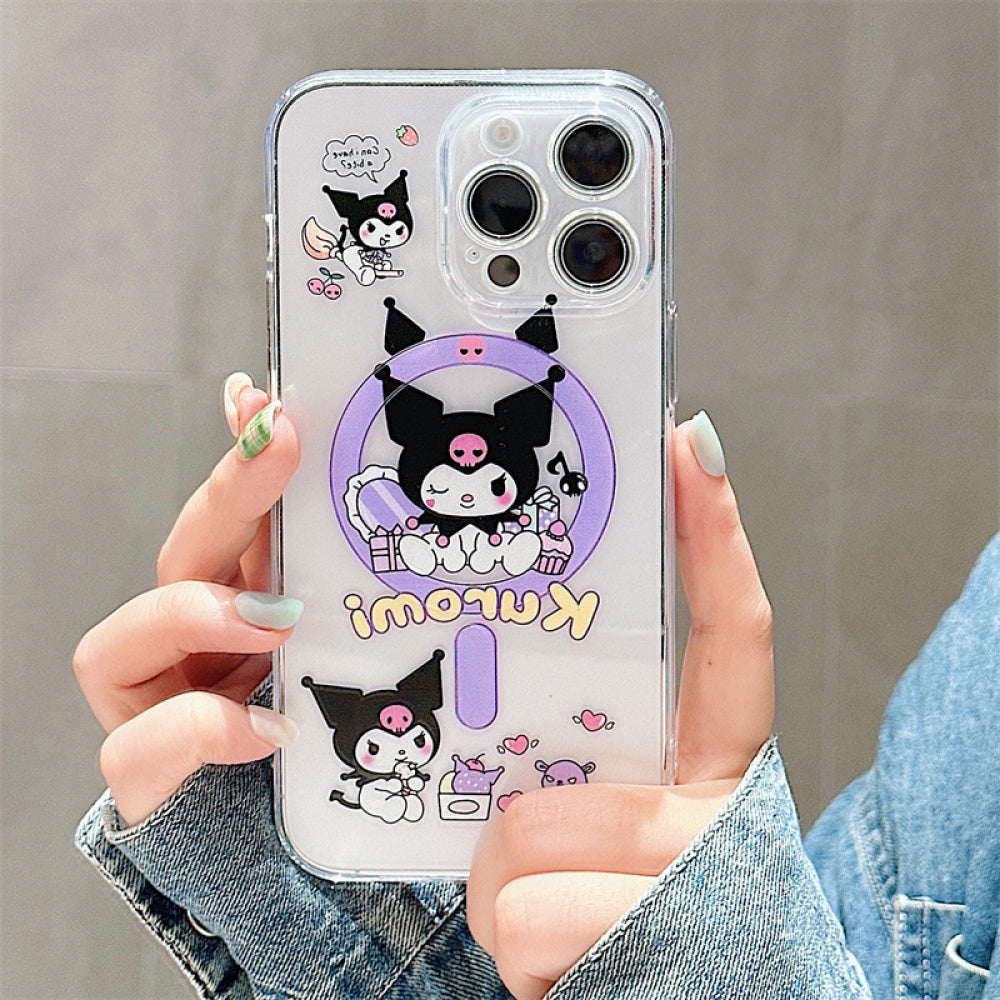 Ameigas Sanrio Kuromi Magnetic Phone Case for iPhone