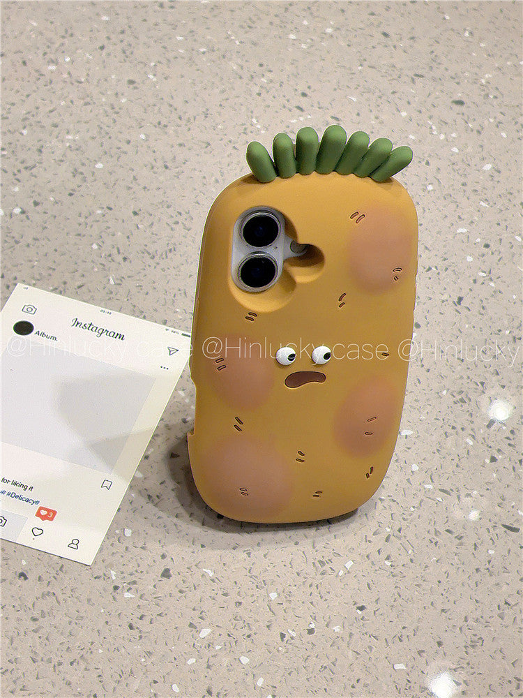 Ameigas Funny Cartoon Potato Silicone Protective iPhone Case