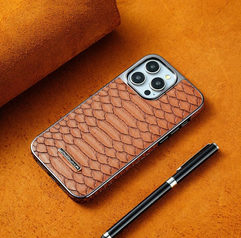 Ameigas Vegan Faux Leather Snake Skin Protective Phone Case