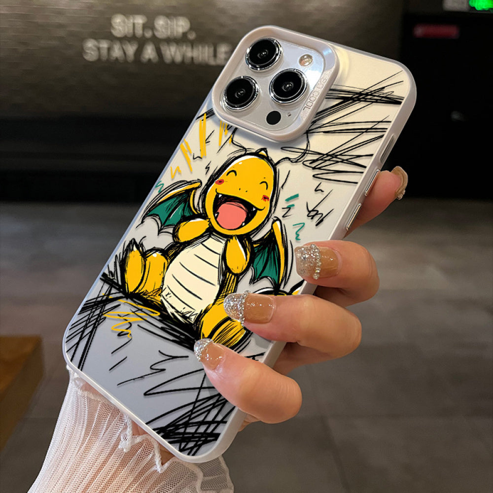 Ameigas Line Art Duck Cartoon Phone Case Soft Shockproof Cover