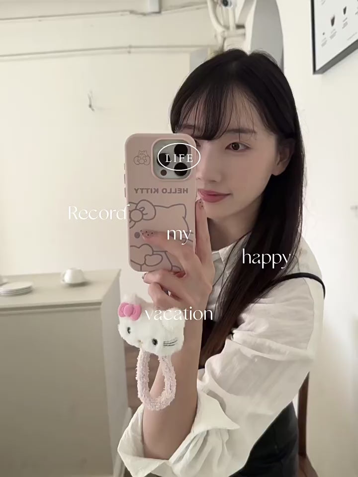 Ameigas Sweetheart Cat Liquid Silicone iPhone Case – Minimalist Heart & Kitty Design, Soft Shockproof Cover for Women