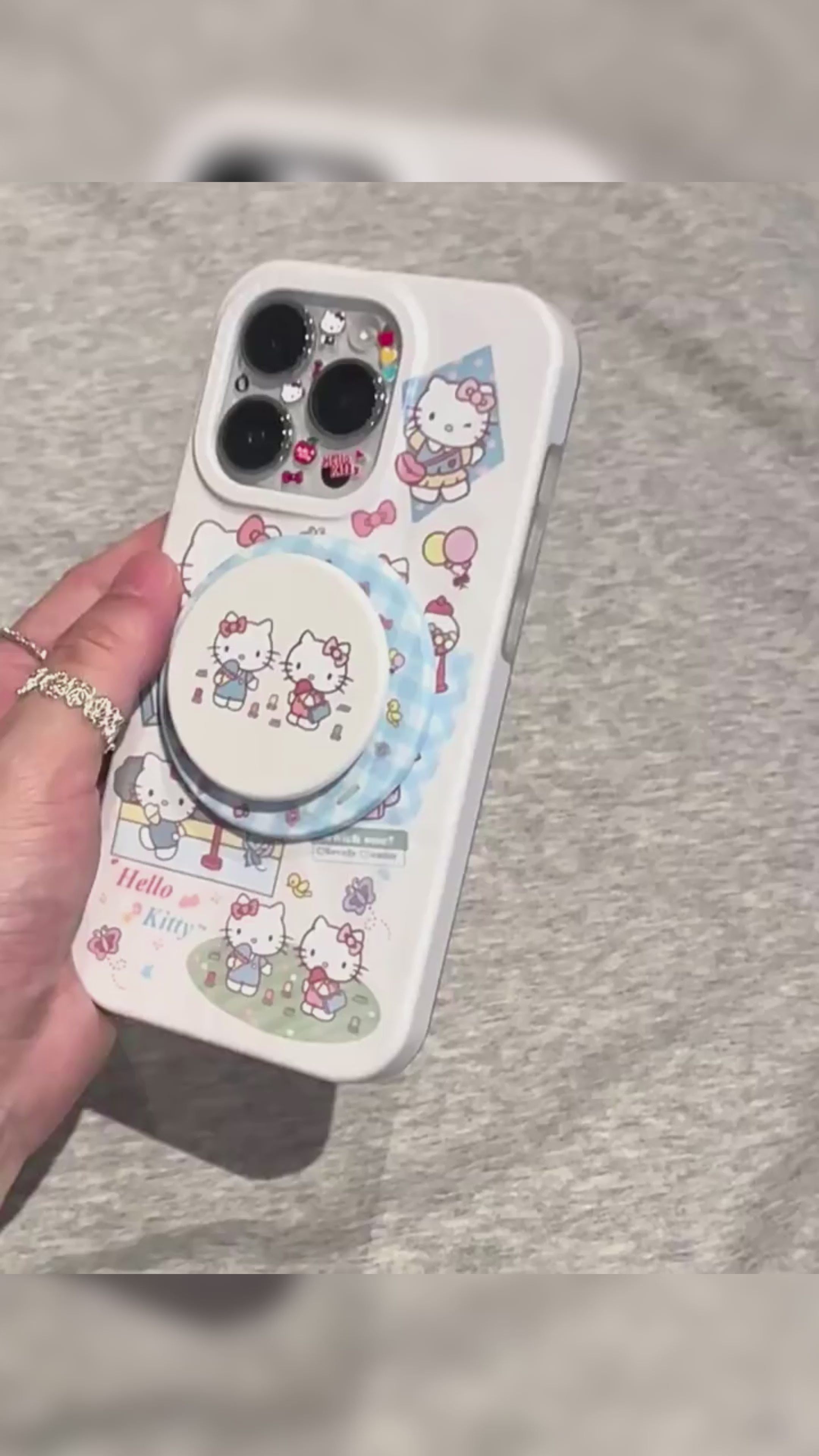 Ameigas Cute Minimal KT Magnetic Stand Phone Case - Ameigas